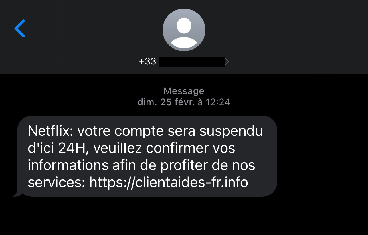 phishing par SMS