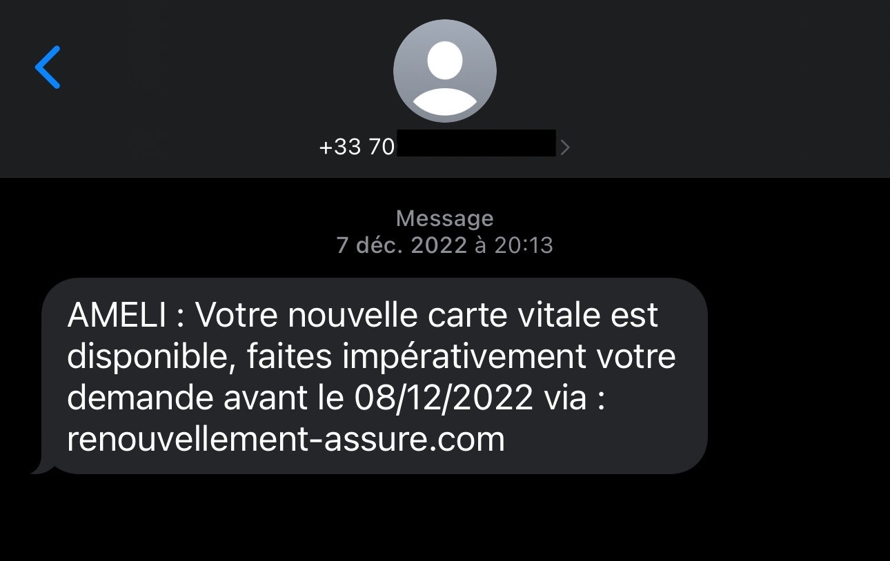 phishing par SMS