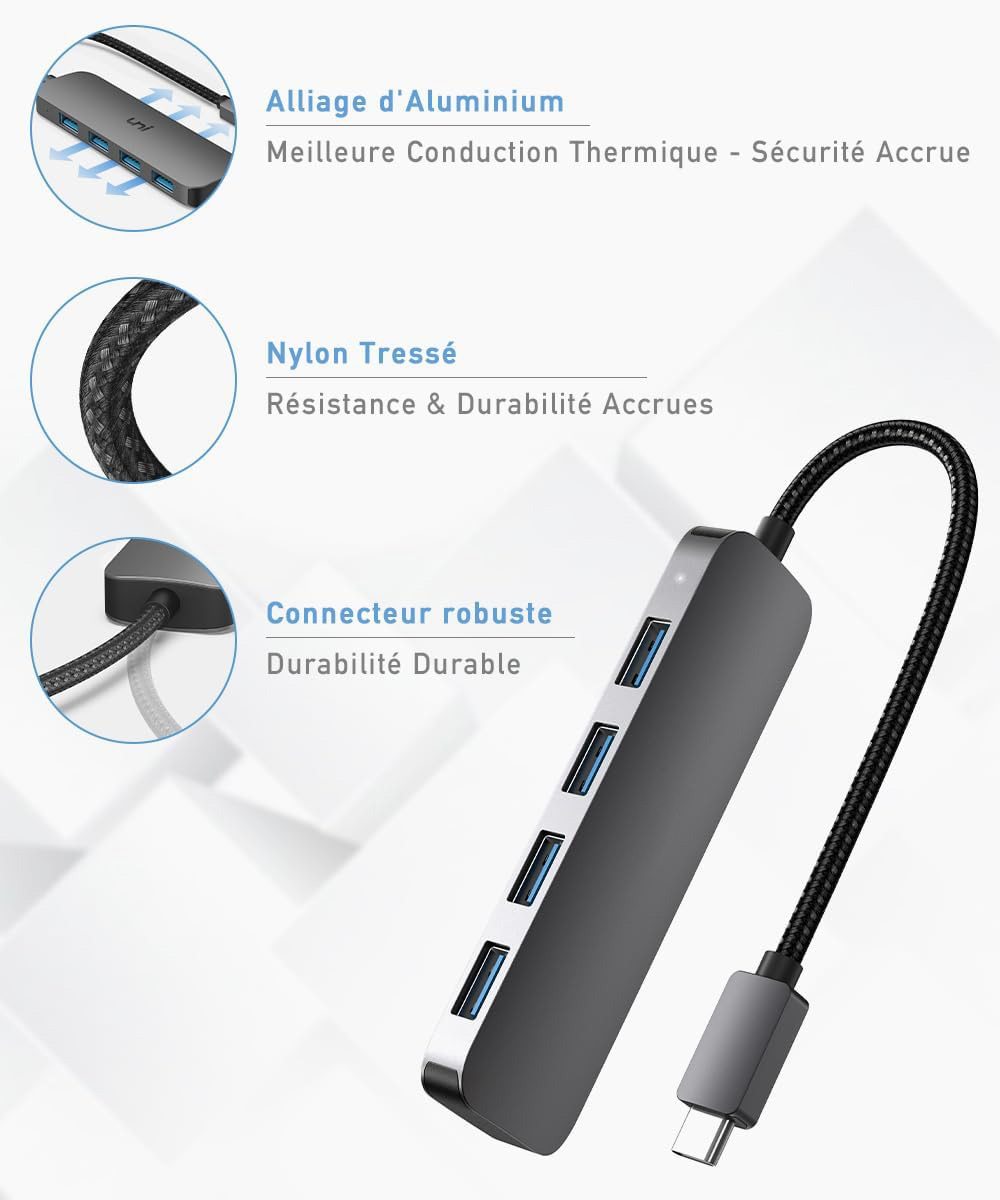 Adaptateur USB-C vers 4 x USB 3.0 – Image 2