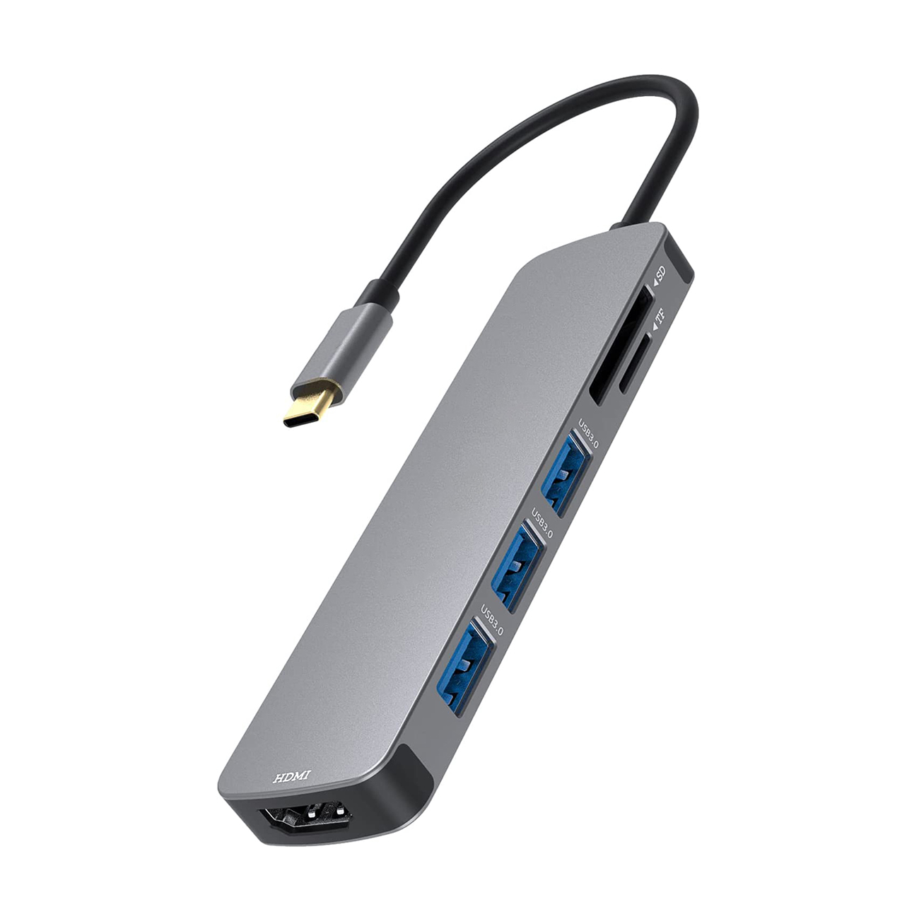 Adaptateur USB-C - 6 en 1 - HDMI - SD - USB3