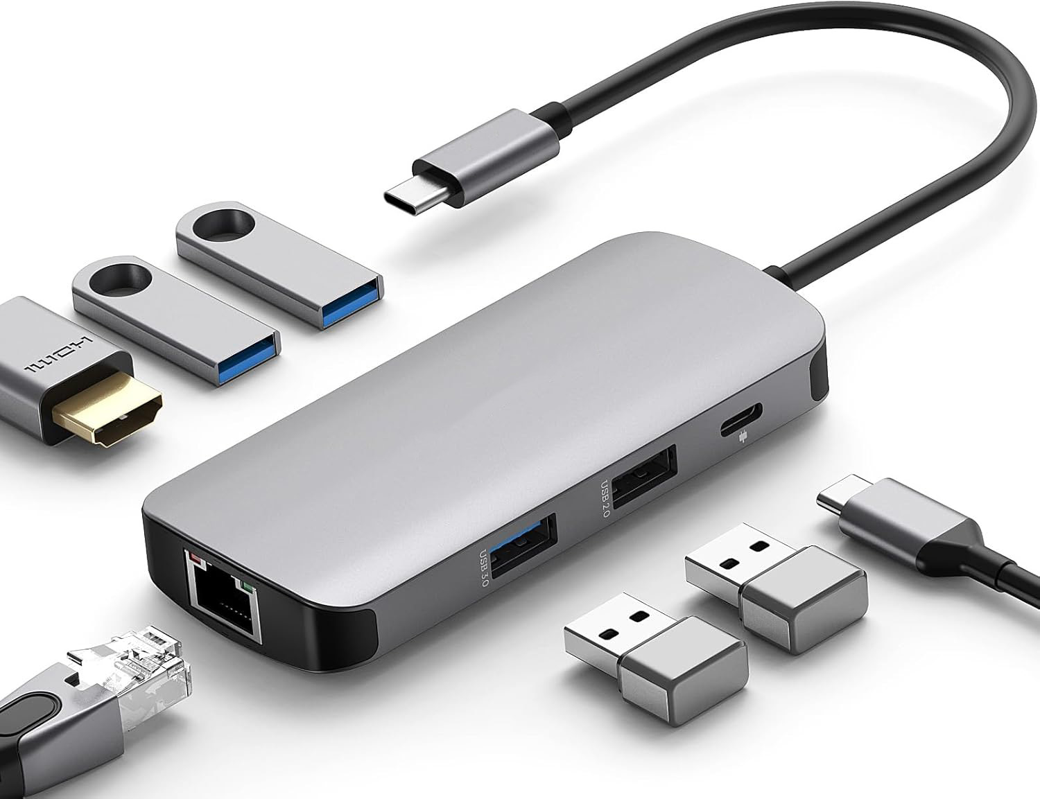 Adaptateur USB-C Multifonction 7en1